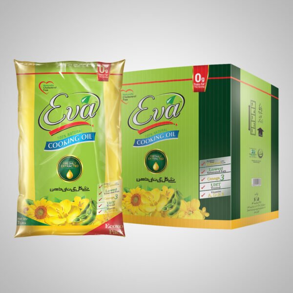 Eva Cooking Oil 1 Litre x 5 Pillow Pouch Carton